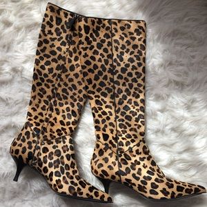 Cole Haan cheetah print boots